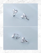 Load image into Gallery viewer, pendientes de plata de ley 925 con lazo, joyería fina de lujo para mujeres