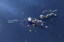 Load image into Gallery viewer, pendientes de plata de ley 925 con estrellas para mujer
