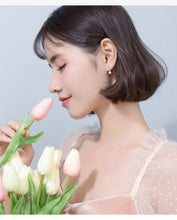 Load image into Gallery viewer, pendientes de plata de primera ley y Circonia cúbica para mujer, aretes, plata esterlina 100%