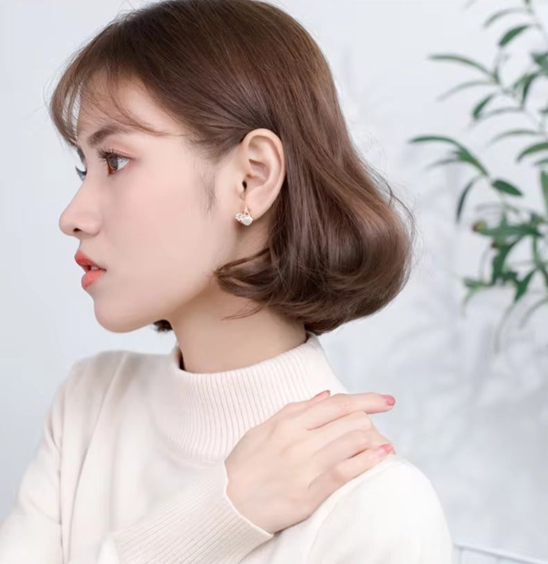 pendientes de plata de ley 925 con forma de concha de estrella de mar para mujer