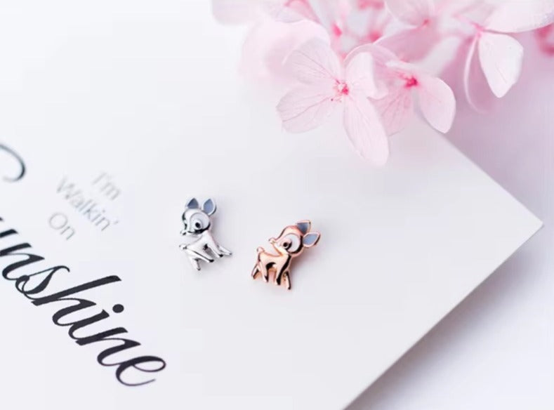 pendientes de tuerca de ciervo para mujer