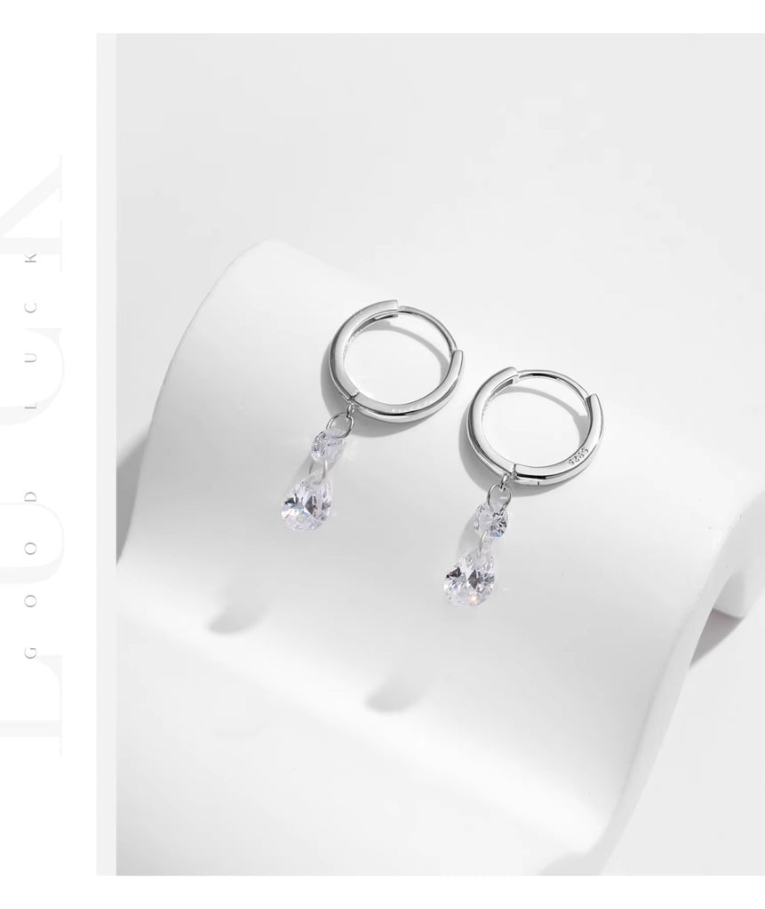 pendientes de aro de Plata de Ley 925 para mujer