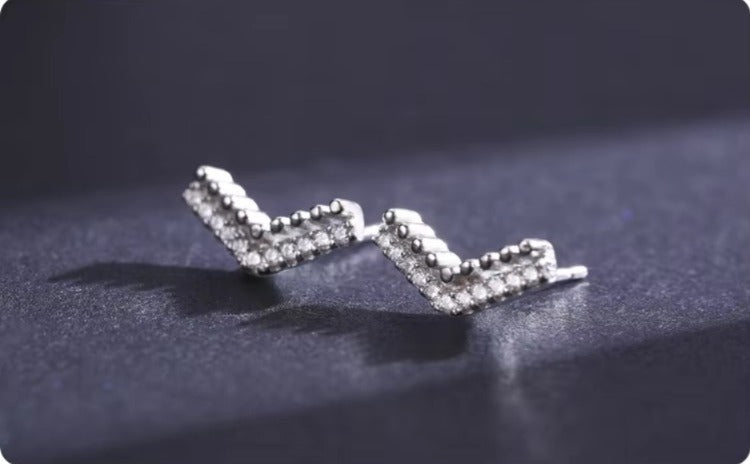 pendientes de plata de ley 925 para mujer, aretes de flecha con cuentas elegantes