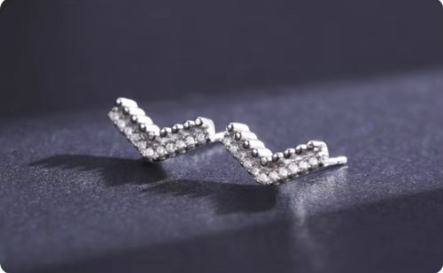 pendientes de plata de ley 925 para mujer, aretes de flecha con cuentas elegantes