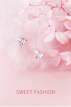 Load image into Gallery viewer, pendientes de plata de ley 925 con lazo, joyería fina de lujo para mujeres