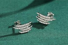 Load image into Gallery viewer, pendientes de plata de primera ley y Circonia cúbica para mujer, aretes pequeños