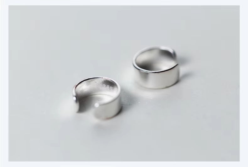 pendientes minimalistas de Plata de Ley 925 para mujer y niña, aretes redondos de Clip