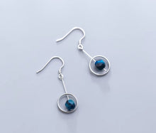 Load image into Gallery viewer, pendientes de plata de ley 925 con forma de gota para mujer, joyería fina