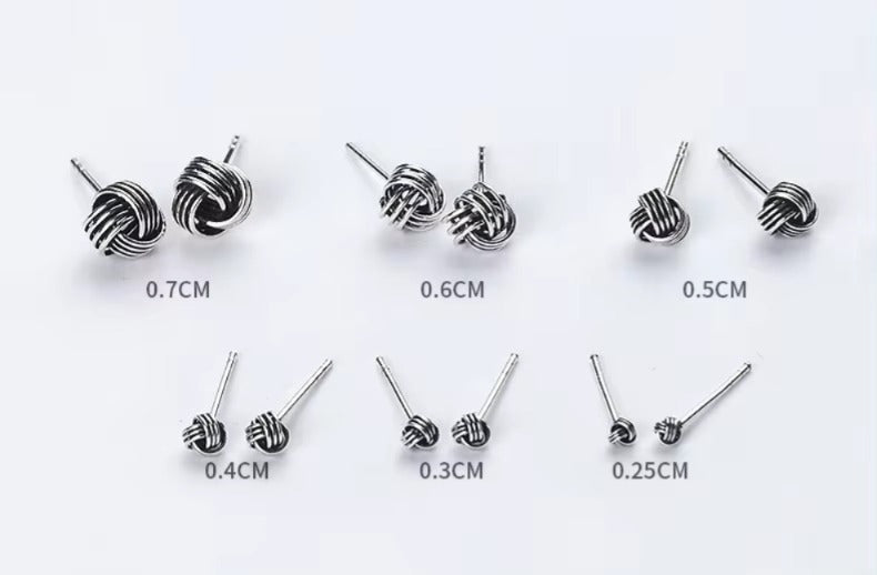 diseño Original 5 Estilo Vintage línea pendientes de perno para mujer 925 Plata de Ley