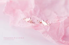 Load image into Gallery viewer, pendientes de plata de ley 100% con forma de gato
