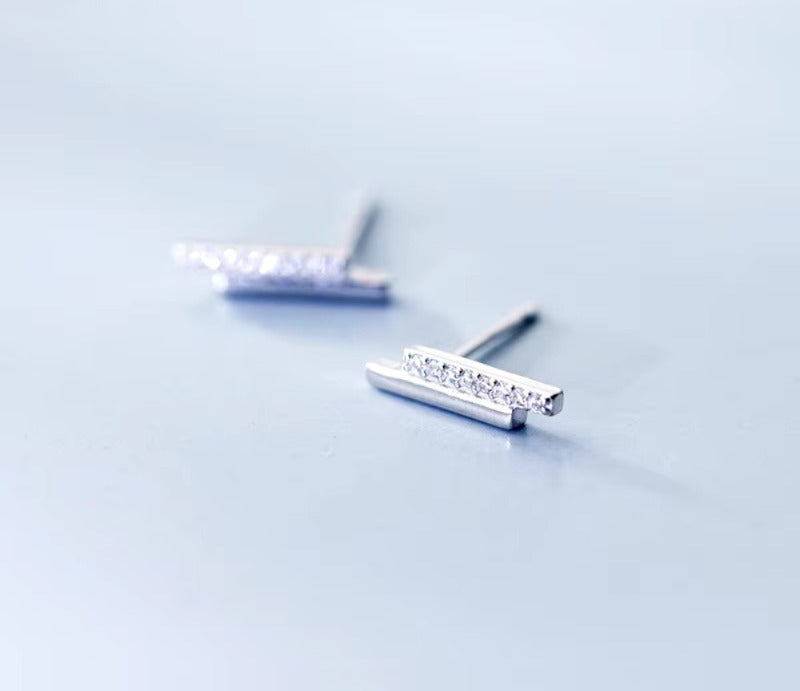 pendientes minimalistas de circón para mujer, joyería pequeña de verano