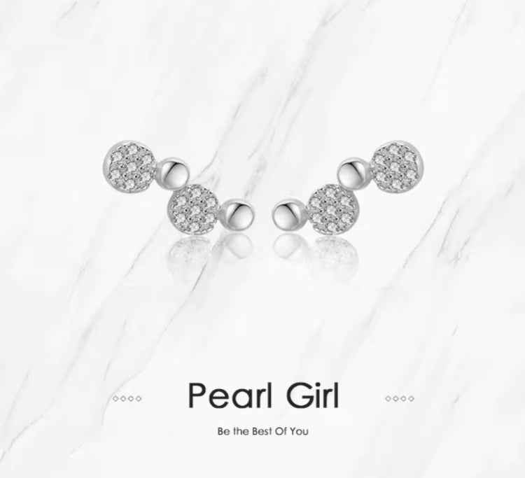 pendientes redondos minimalistas de Plata de Ley 925 auténtica para mujer y niña