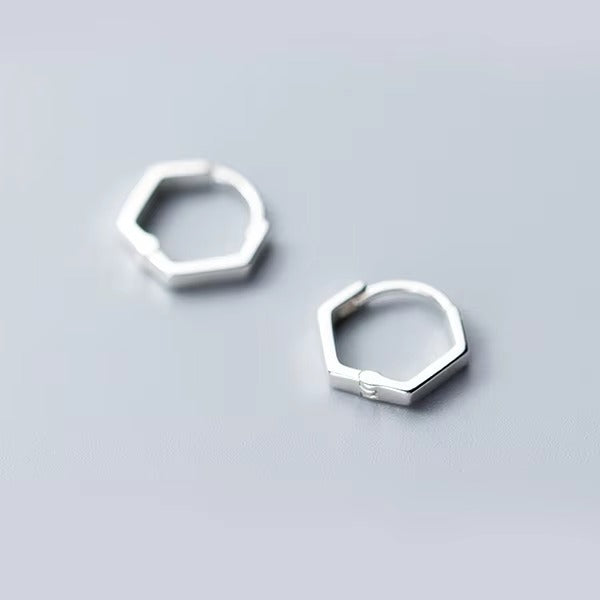pendientes de plata de ley 2021 para mujer y niña, aretes geométricos simples
