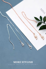 Load image into Gallery viewer, pendientes de plata de ley 925 con cadena larga