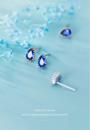 pendientes de plata de ley 925 con forma de diamante para mujer