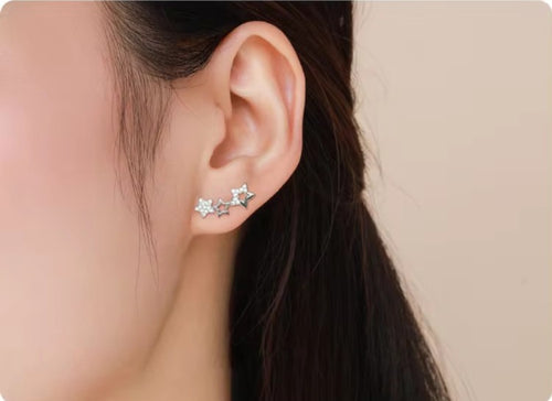 pendientes de plata de primera ley y circón para mujer