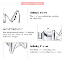 Load image into Gallery viewer, pendientes de plata de ley 100% 925 para mujer, aretes pequeños con forma de rayo