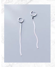 Load image into Gallery viewer, pendientes de aro de Plata de Ley 925 auténtica para mujer