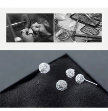 Cargar imagen en el visor de la galería, Venta caliente redondo Clew línea Stud pendientes 925 plata esterlina encanto Simple