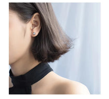 Load image into Gallery viewer, pendientes de plata de ley 100% con forma hexagonal para mujer