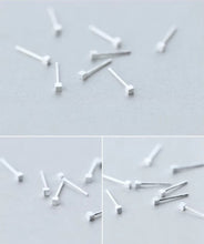 Load image into Gallery viewer, Simple Cute Scrub Vintage Square previene alergias Stud pendientes moda 925