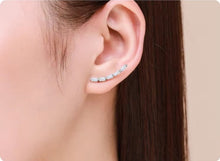 Cargar imagen en el visor de la galería, pendientes de plata esterlina 925 para mujer, joyería fina de lujo con corte de Esmeralda