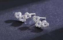 Cargar imagen en el visor de la galería, pendientes románticos de Plata de Ley 925 con forma de corazón para mujer