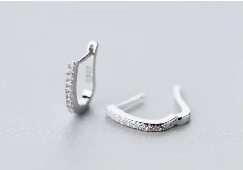pendientes de aro en forma de U para mujer