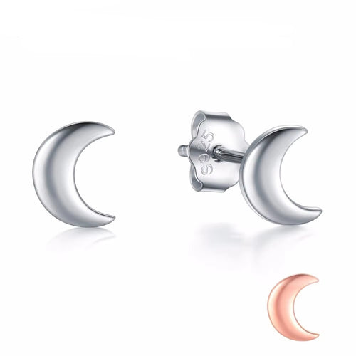 pendientes de plata de ley 2021 con forma de Luna para mujer