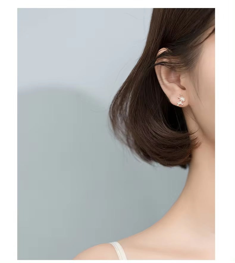 pendientes de plata de ley 925 con circonita cúbica