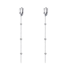 Load image into Gallery viewer, pendientes colgantes de cadena de plata de ley 925 auténtica para mujer