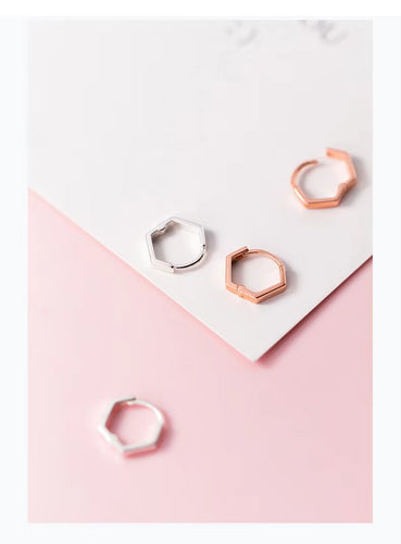 pendientes de plata de ley 2021 para mujer y niña, aretes geométricos simples