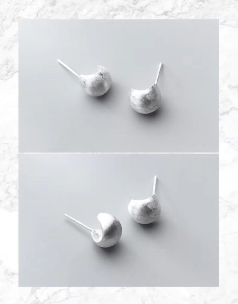 pendientes geométricos de Plata de Ley 925 para mujer