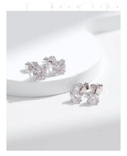 Load image into Gallery viewer, pendientes de plata de ley 925 de moissanita para mujer