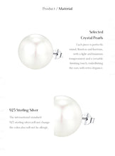 Load image into Gallery viewer, pendientes de plata de ley 925 con perlas de cristal para mujer