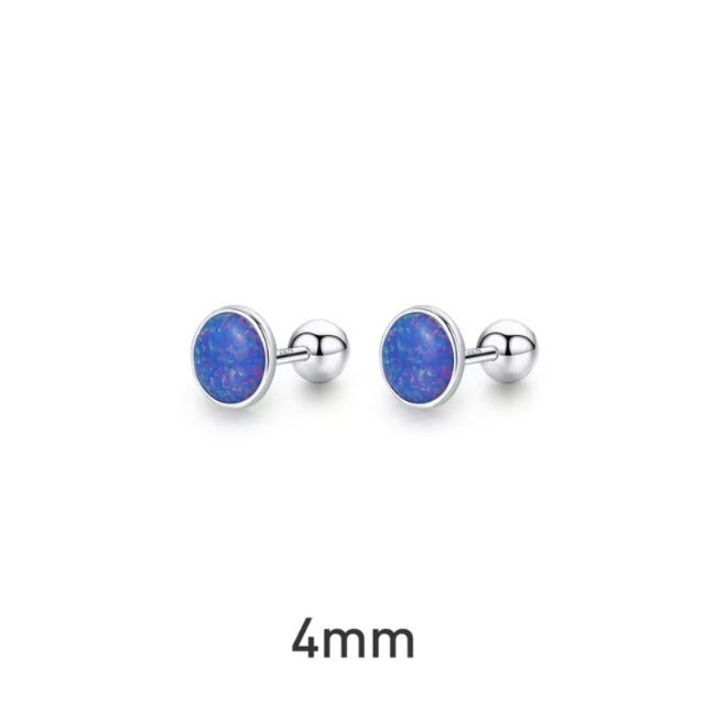 pendientes de plata de ley 925 con Ópalo para mujeres