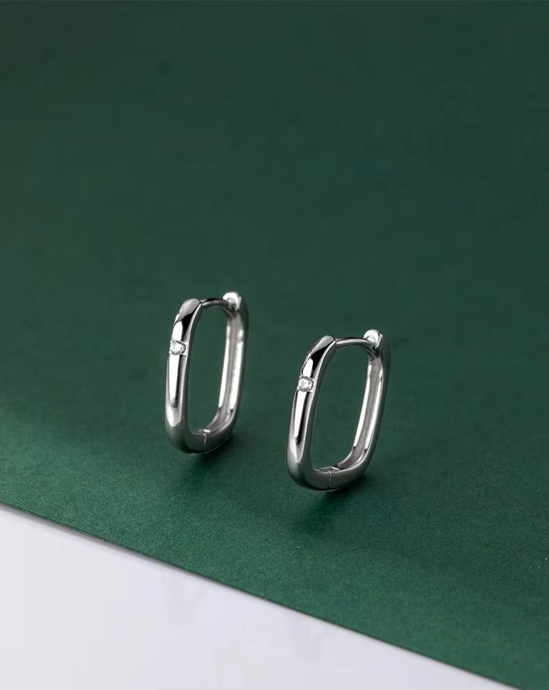 pendientes de aro de Plata de Ley 925 para mujer