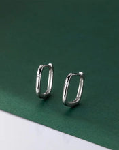 Load image into Gallery viewer, pendientes de aro de Plata de Ley 925 para mujer