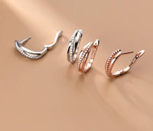 Load image into Gallery viewer, pendientes de plata de primera ley y circón para mujer