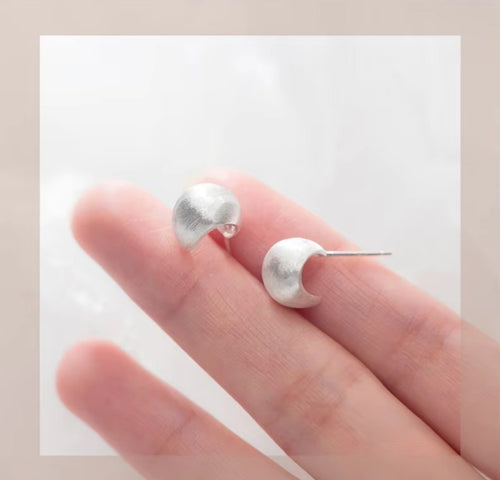 pendientes geométricos de Plata de Ley 925 para mujer