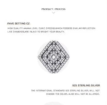 Load image into Gallery viewer, pendientes de plata de ley 925 para mujer, joyería fina de compromiso con rombos geométricos Retro