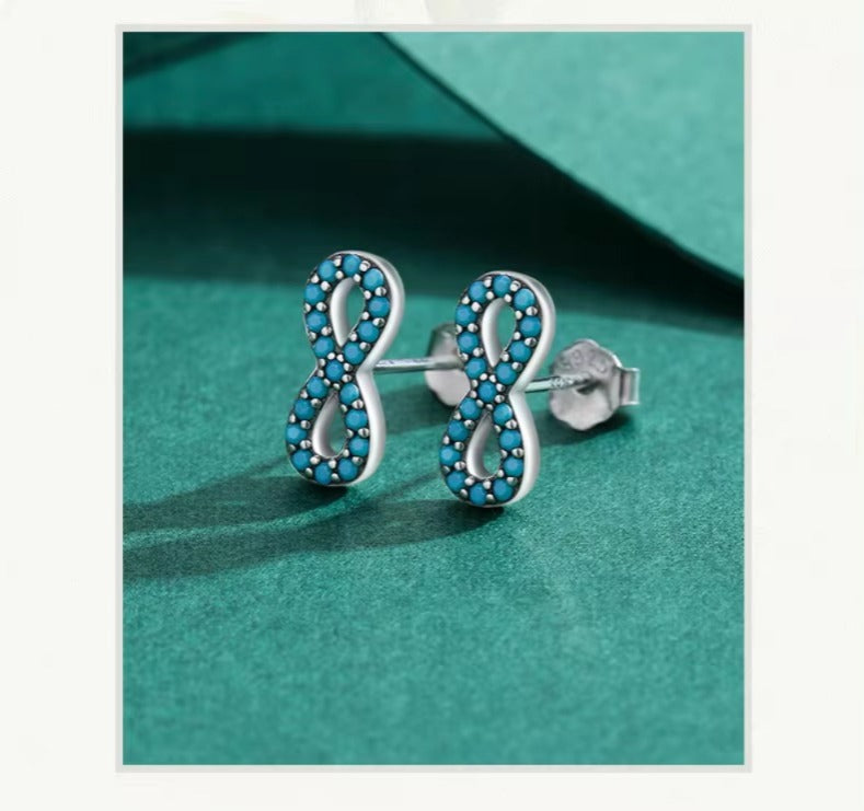 pendientes de tuerca de turquesa Natural para mujer