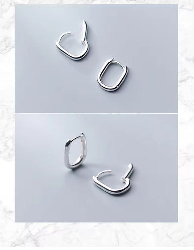 pendientes de aro ovalados para mujer