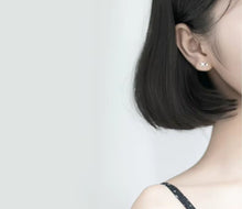 Cargar imagen en el visor de la galería, ujo claro CZ estrellas brillantes lindo galaxia Stud pendientes moda femenina Real 925 joyería de plata de ley para regalo de las mujeres