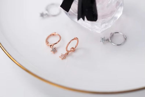 pendientes de plata de primera ley y circón para mujer, aretes pequeños, plata esterlina 100%