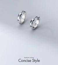 Cargar imagen en el visor de la galería, pendientes redondos de Plata de Ley 925 auténtica para mujer