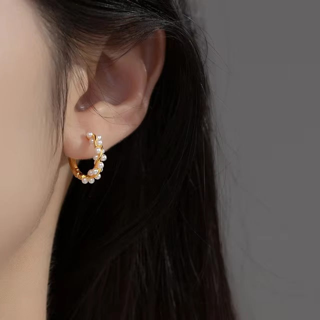 pendientes de aro de Plata de Ley 925 para mujer