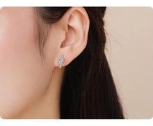 Load image into Gallery viewer, pendientes de plata esterlina 925 para mujer y niña
