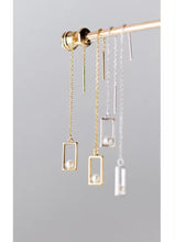 Load image into Gallery viewer, pendientes de gota de perla cuadrada para mujer