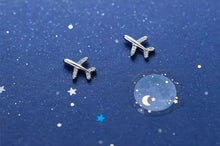 Cargar imagen en el visor de la galería, pendientes pequeños de plata de ley 100% 925 para mujer